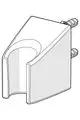 Wandhalter von HANSA, in neutraler Form, mit einer Öffnung an der vorderen Seite und seitlichen Anschlüssen. Brauchbar zur Befestigung an einer Wand.